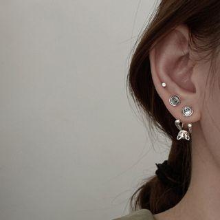 Non-matching Earring 1 Pair - Silver - One Size