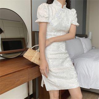Puff Short-sleeve A-line Qipao