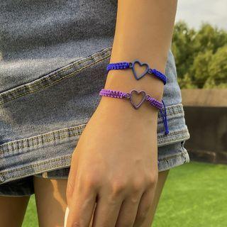 Set Of 2: Heart String Bracelet
