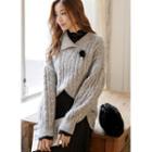 Asymmetric V-neck Sweater