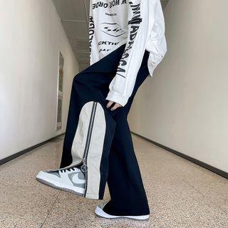 Color-block Zip Pants