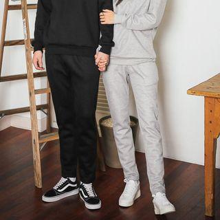Couple Brushed-fleece Lined Sweatpants