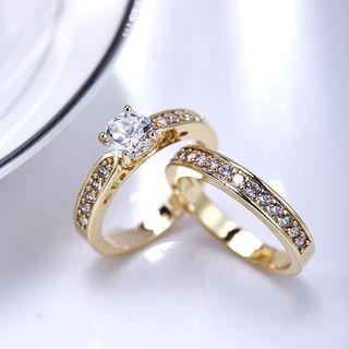 Rhinestone Layered Ring As Shown In Figure - 7