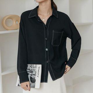 Stitching Plain Shirt