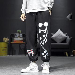 Graphic Print Harem Sweatpants