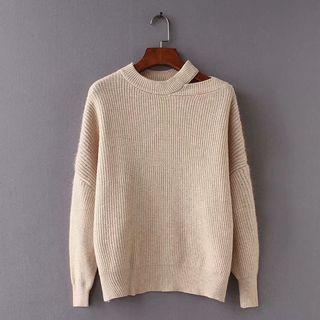Cut-out Shoulder Sweater