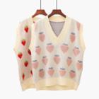 Strawberry Print Knit Vest