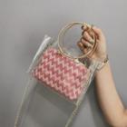Set: Clear Crossbody Bag + Patterned Zip Pouch