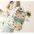 Animal Patterned Canvas Backpack