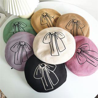 Bow Print Beret