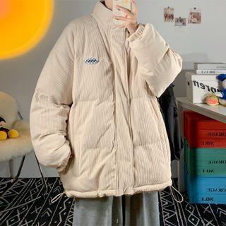 Reversible Padded Corduroy Zip-up Coat