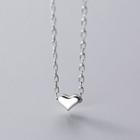 925 Sterling Silver Heart Pendant Necklace S925 Silver - Necklace - One Size