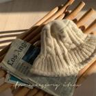 Cable-knit Bucket Hat Ivory - One Size