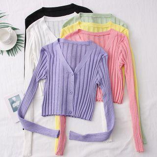 Rib-knit Light Cardigan In 6 Colors