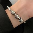 Love Lettering Alloy Bracelet Bracelet - Love - Silver - One Size