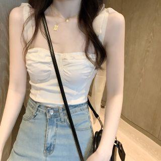 Spaghetti Strap Top White - One Size