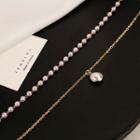 Faux Pearl Layered Necklace 5606 - One Size