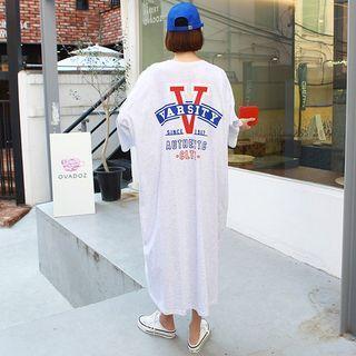 Letter Long T-shirt Dress