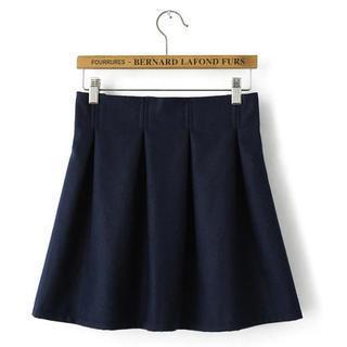 Pleated A Line Skirt
