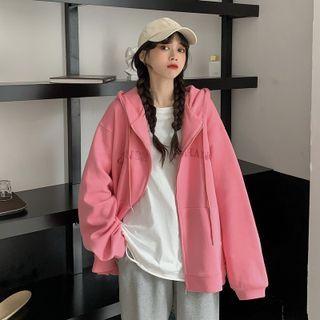 Embroidered Hooded Loose-fit Jacket