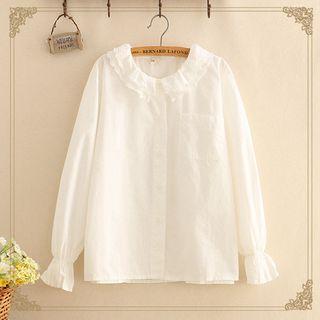 Double-collar Long-sleeve Blouse