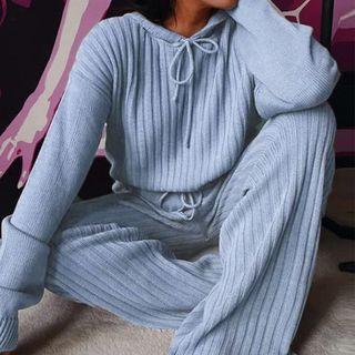 Set: Knit Hoodie + Pants