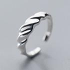 925 Sterling Silver Polished Wave Open Ring S925 Silver - Ring - One Size