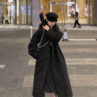 Single Breasted Melange Trench Coat