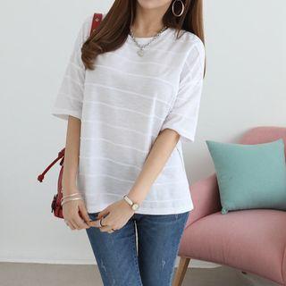 Seam-detail Boxy-fit T-shirt