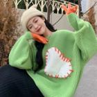 Heart Stitch Loose-fit Sweater