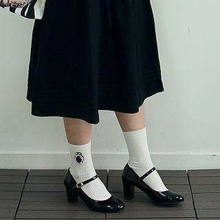 Drawcord-waist Tiered A-line Midi Skirt