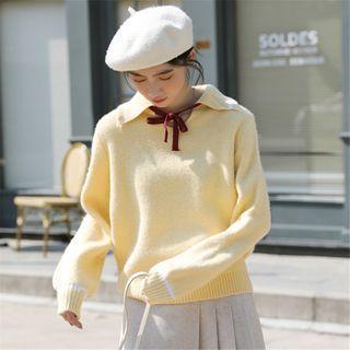Ribbon Collared Sweater