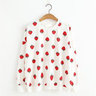 Strawberry Print Pullover