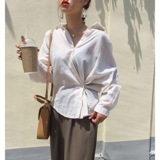 Asymmetrical Shirt White - One Size