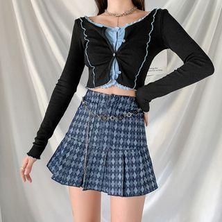 Mock Two-piece Cropped T-shirt