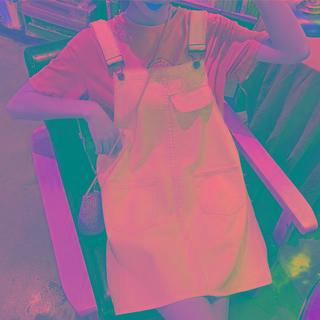 Pocket Detail Overall Dress