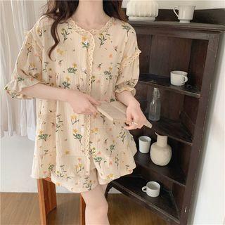 Flower Loungewear Dress / Top / Shorts / Set