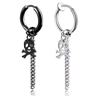 Stainless Steel Skull Dangle Earring