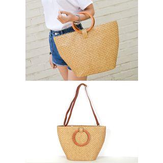 Woven Shoulder Bag With Strap