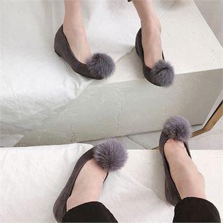 Faux-fur Hidden Heel Pumps