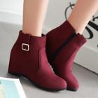 Plain Wedge Heel Ankle Boots