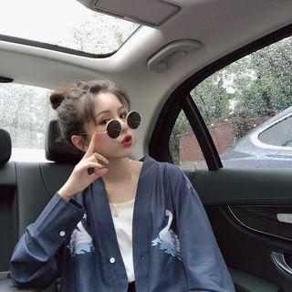 Crane Long-sleeve Loose-fit Jacket As Figure - One Size