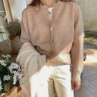 Buttoned Round Neck Cardigan