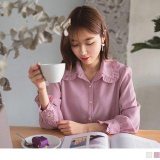 Frilled Trim Chffion Blouse
