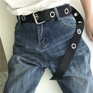 Faux-leather Belt  - Black