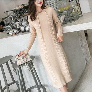Hooded Cable Knit Dress