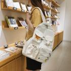 Sun Print Canvas Backpack White - One Size