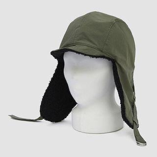 Sherpa-fleece Lined Trapper Hat Khaki - One Size