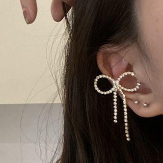 Bow Rhinestone Alloy Cuff Earring (various Designs)