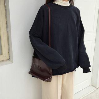 Button Side Plain Pullover